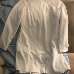White Party Dress - Right above the knee-length